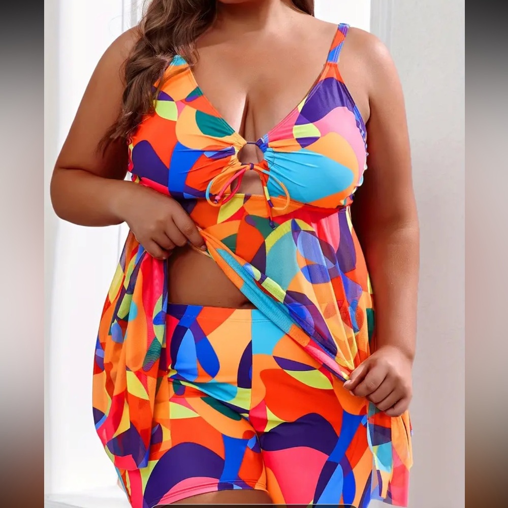 Tankini multi color size 4X